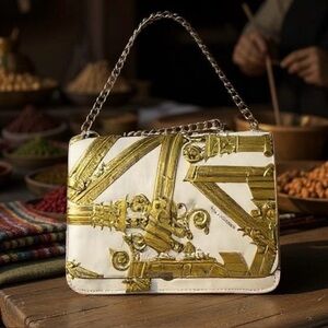 Versace Jeans Collection White and Gold crossbody Bag